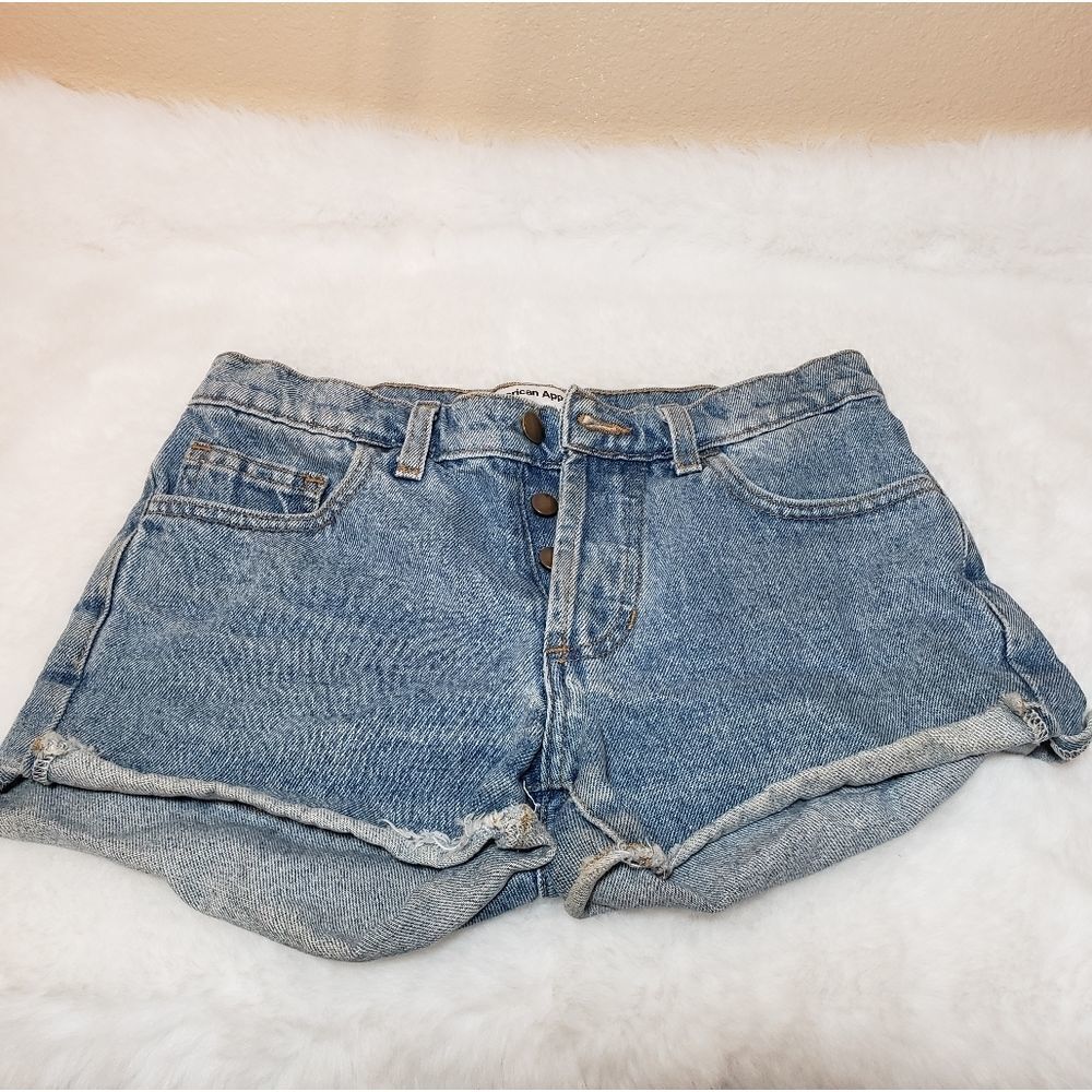 American Apparel Button Fly Cutoff Short Shorts Size 26